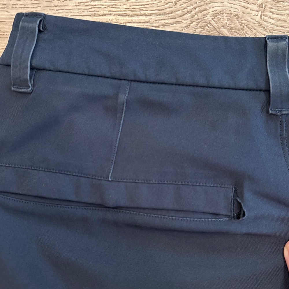 Lululemon Commission Slim Fit Pants Mens 31 Navy Blue ABC Technical Chino Golf - Picture 8 of 9